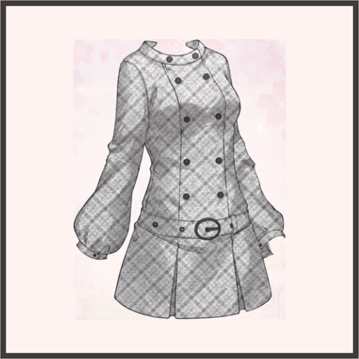 チェック柄コート