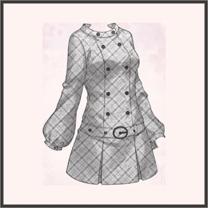 チェック柄コート