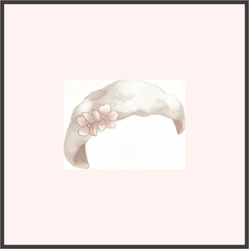 小花柄の毛糸帽子