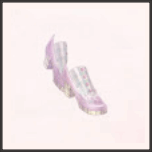 チェック柄の靴（黃桃）