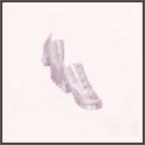 チェック柄の靴（黃桃）