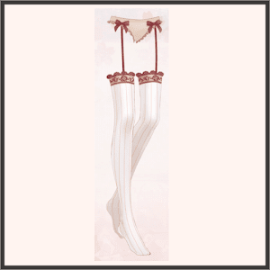 百花ガーターストッキング