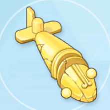 修復途中の黄金シャトル