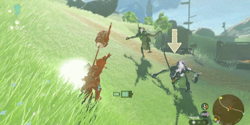 光を敵に当てると怯む