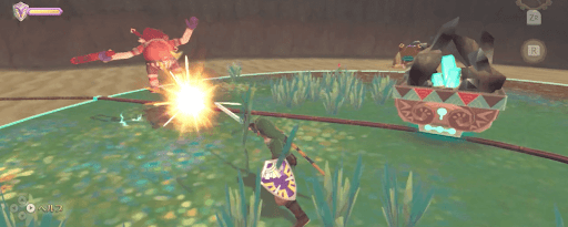 ゼルダSWS_トロッコと並走