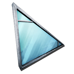 傾斜付きの温室の壁（右）