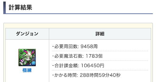 ランク入力-計算結果