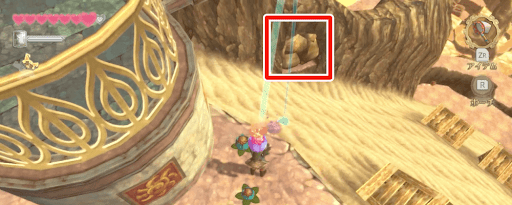 ゼルダSWS_中央の坂の横穴をバクダン穴で壊そう