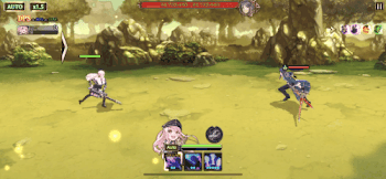 パンシローネイベントダンジョンのバトル中の画面画像