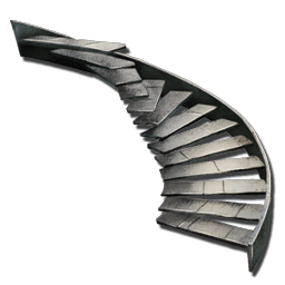 金属の螺旋階段