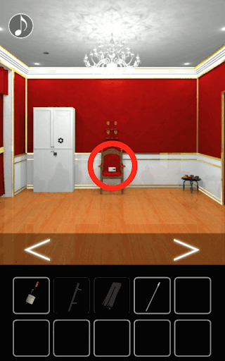  月の見える城からの脱出_赤ソファの上の箱の解読