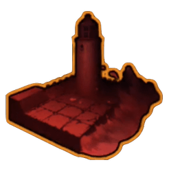 紅く染まった港