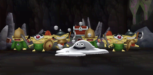 イルルカ_小さな洞くつではぐれメタルを倒す