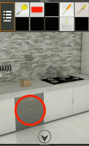 GarageHouse_キッチン_左の棚を拡大する