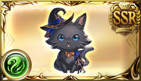 とんがり帽子の黒猫