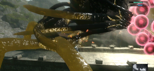 北側では階段を登った位置で戦おう