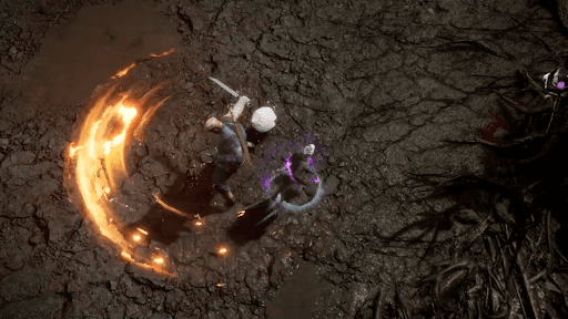 後方に回り込むように動く