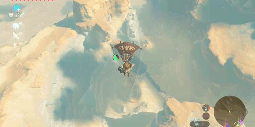 BotW_荒野の塔から西に飛ぶ