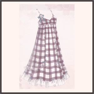 格子のワンピース