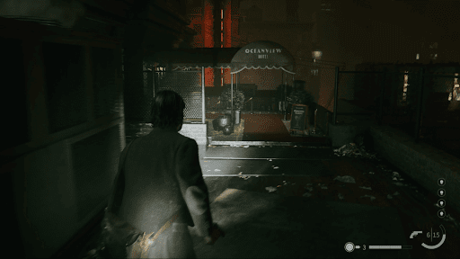 ホテル入口を目指す