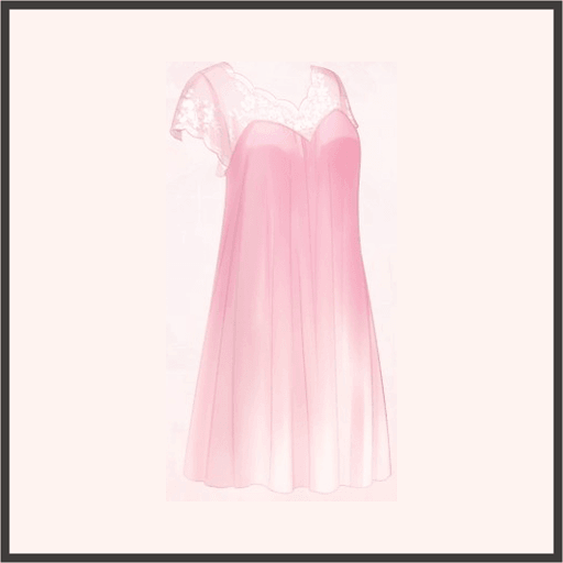 シルクのネグリジェ（桃）