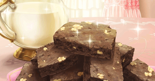 fgo-手作りブラウニーとホットミルク