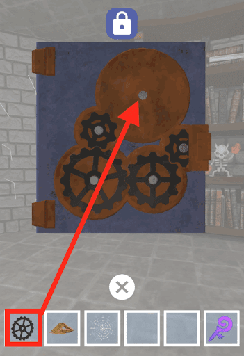 ドラゴンと魔法使いの住む塔_4階_歯車を取り付けて時を止める魔法を入手する