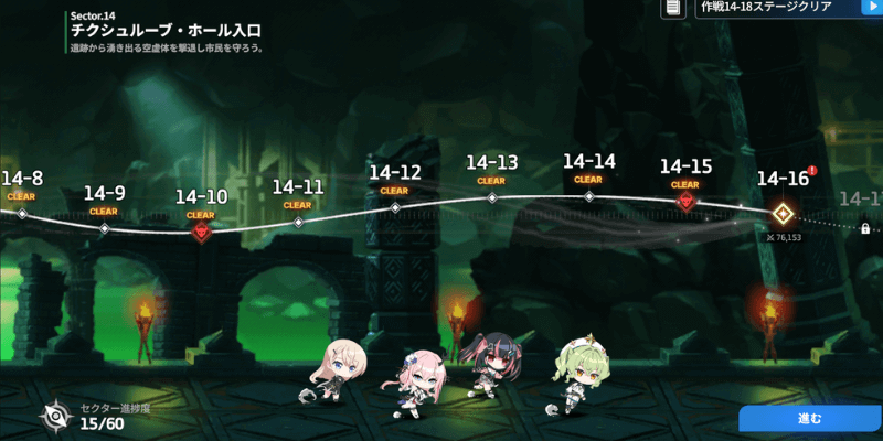セクター14クリア以降にT2装備が入手できる