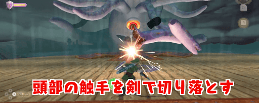 ゼルダSWS_頭部の触手を切る