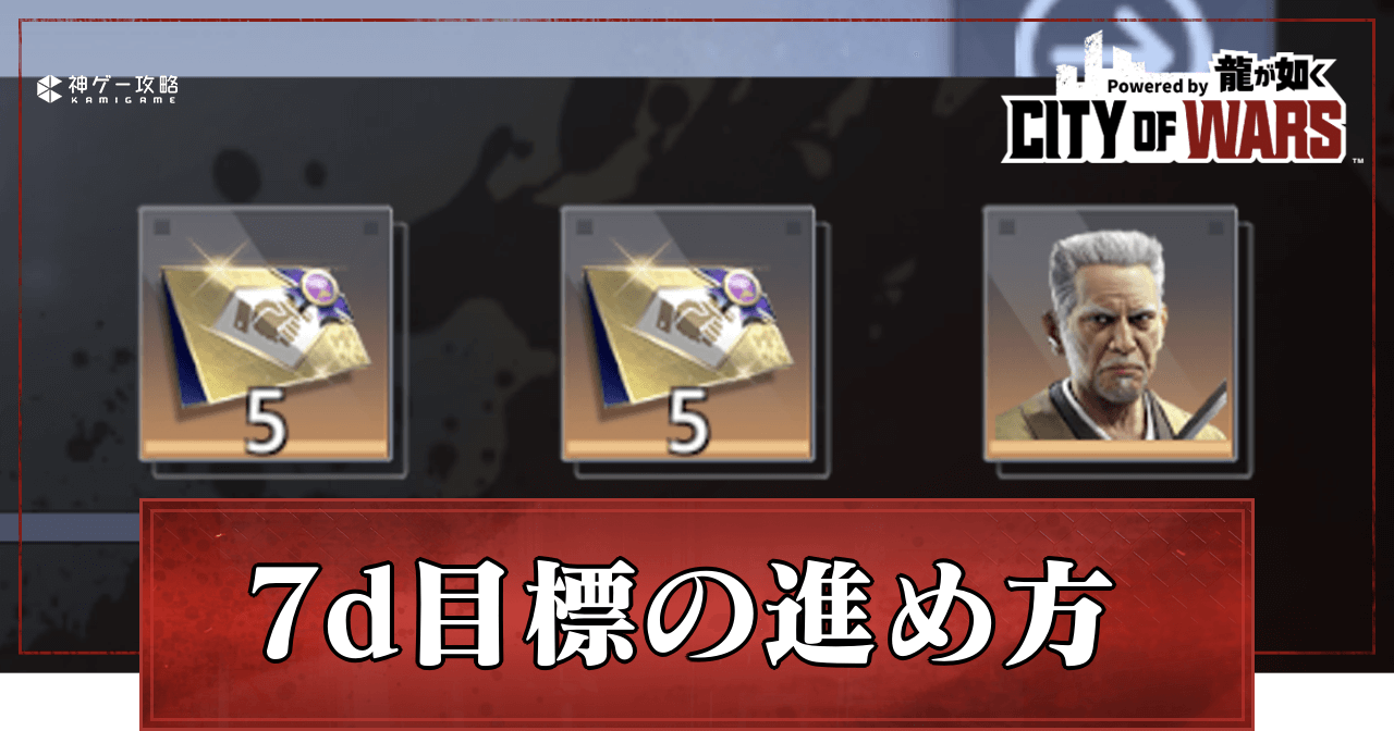 7d目標の効率的な進め方