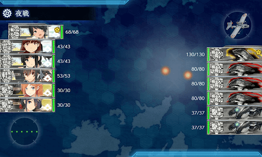 夜間瑞雲の探照灯効果