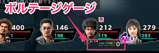 ボルテージゲージで強化されるジョブ