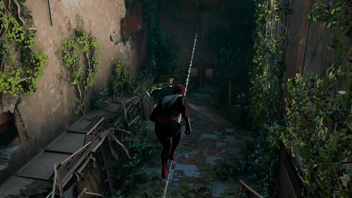 壁に照準を合わせて射出する