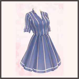 ストライプワンピ