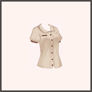 コットンブラウス（褐）