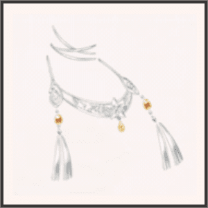 神仙の波と扇子