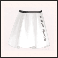 白いランニングスカート