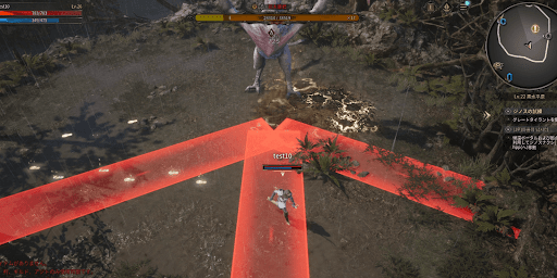 斜め前くらいで立ち回るのが安全