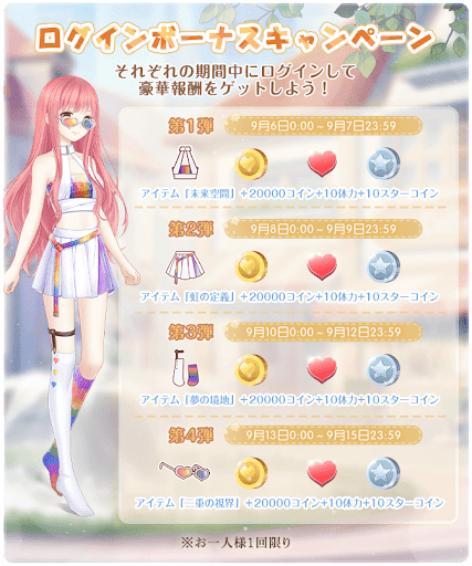 連続ログインボーナス