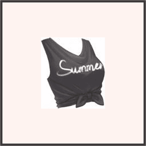 ヘソ出しベスト（黒）