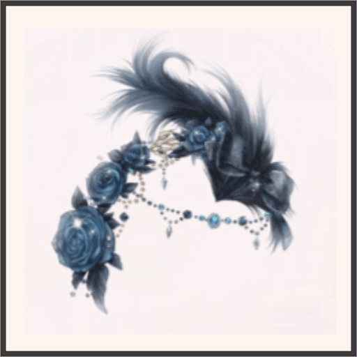 夜薔薇の羽飾り