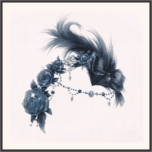 夜薔薇の羽飾り