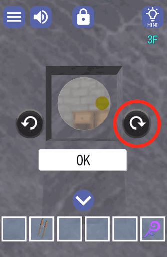 ドラゴンと魔法使いの住む塔_3階_ヒントに合うように右のスイッチをタップする