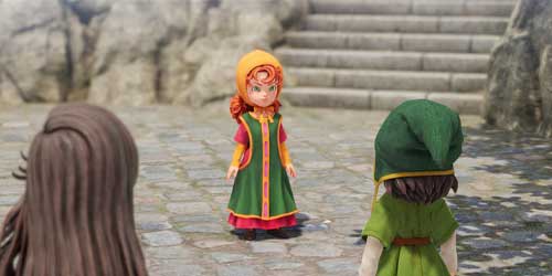 DQ7リイマジンド_村の入り口でマリベルと会話