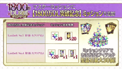 fgo-1,800万DL記念ミッション
