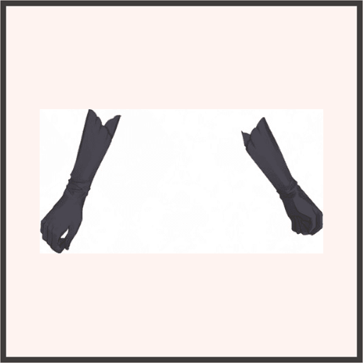 シルクの手袋（黒）