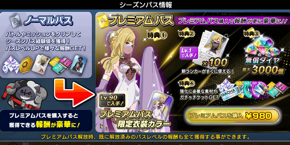 シーズンパスが開始