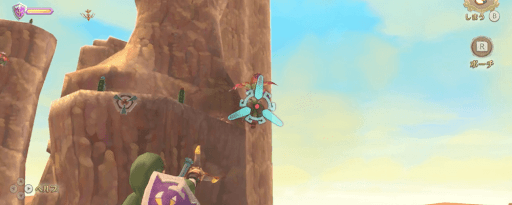 ゼルダSWS_ピーハットと的で移動