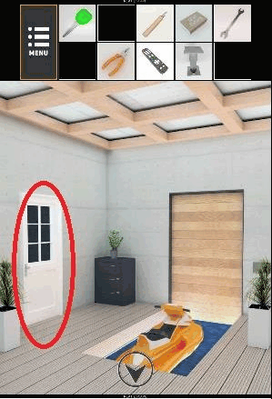 湖畔の別荘からの脱出_鍵