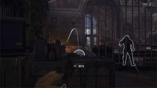 見つからないように奥へ進む